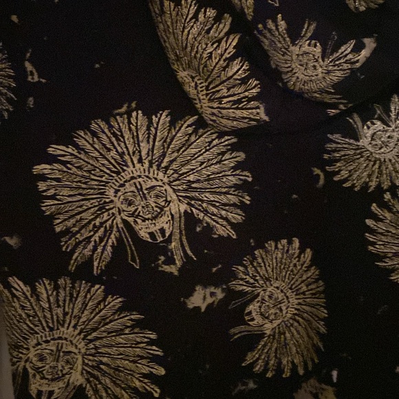 Avirex vintage skull black/gold hoodie size men’s large. - Picture 4 of 6